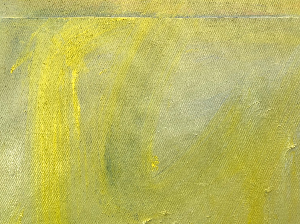large yellow abstract painting los angeles artist Laura Letchinger POD detail 6