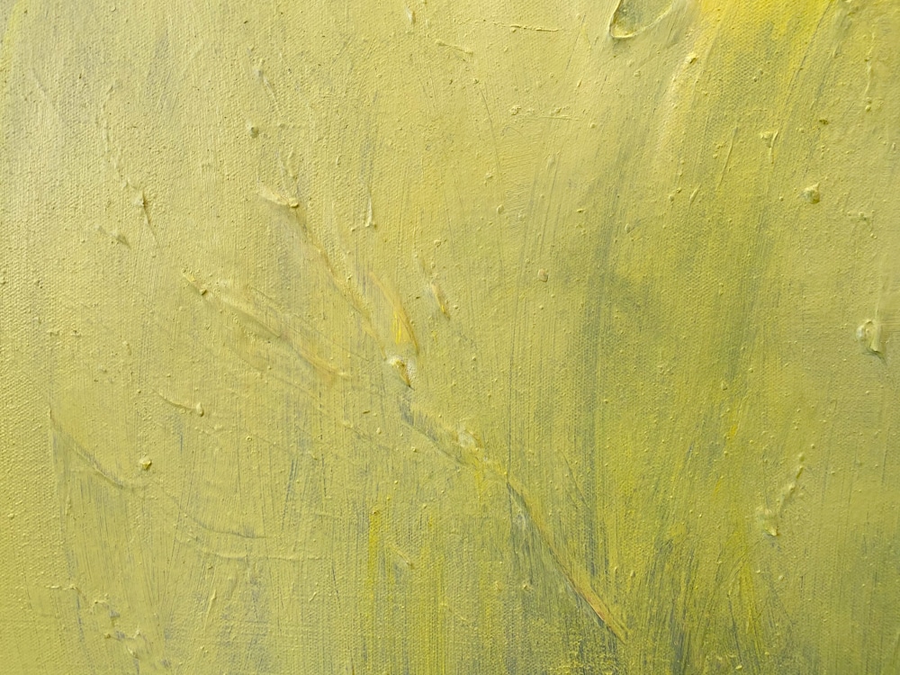 large yellow abstract painting los angeles artist Laura Letchinger POD detail 7
