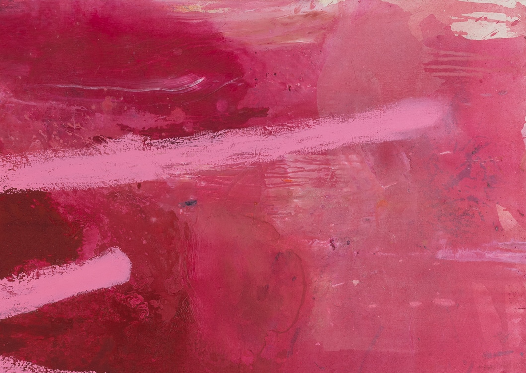large magenta contemporary abstract painting SUNRISE ON MARS Laura Letchinger detail2