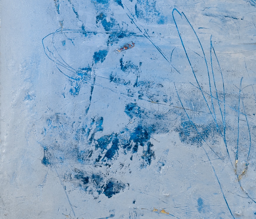 minimalistic contemporary abstract painting slate blue by Los Angeles Artist Laura Letchinger MOONWALKING detail1