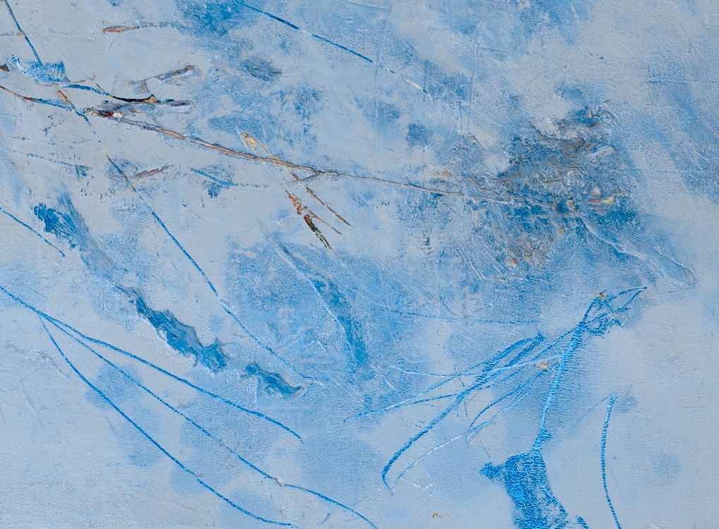 minimalistic contemporary abstract painting slate blue by Los Angeles Artist Laura Letchinger MOONWALKING detail4