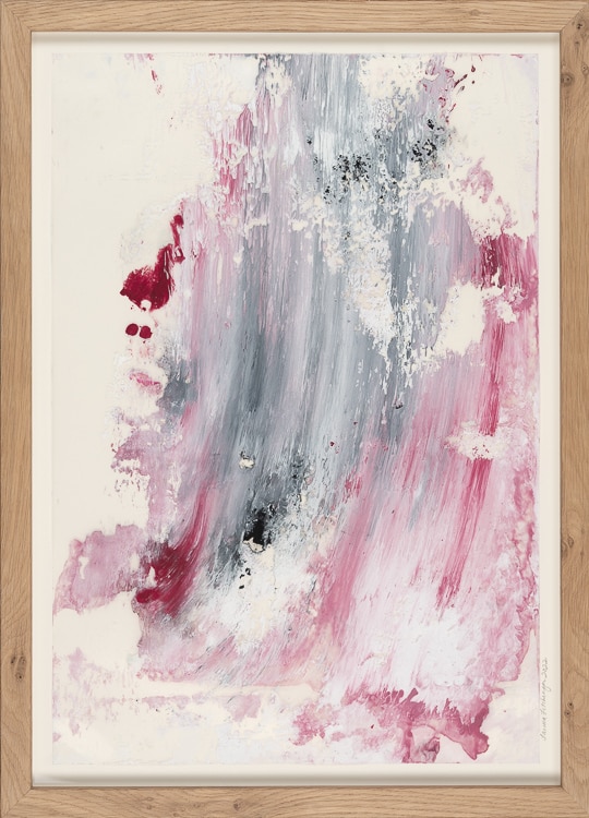 Cy Twombly inspired contemporary abstract painting by Los Angeles Artist Laura Letchinger SPRUNG-2 framed 750