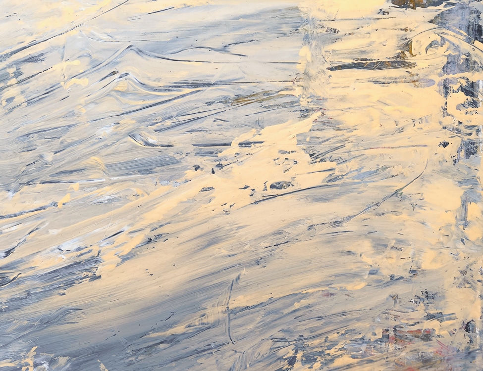large contemporary abstract expressionism FIELD landscape painting detail 6 by Los Angeles artist Laura Letchinger